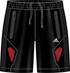 Adidas Boys 365 Shorts- Black/Red